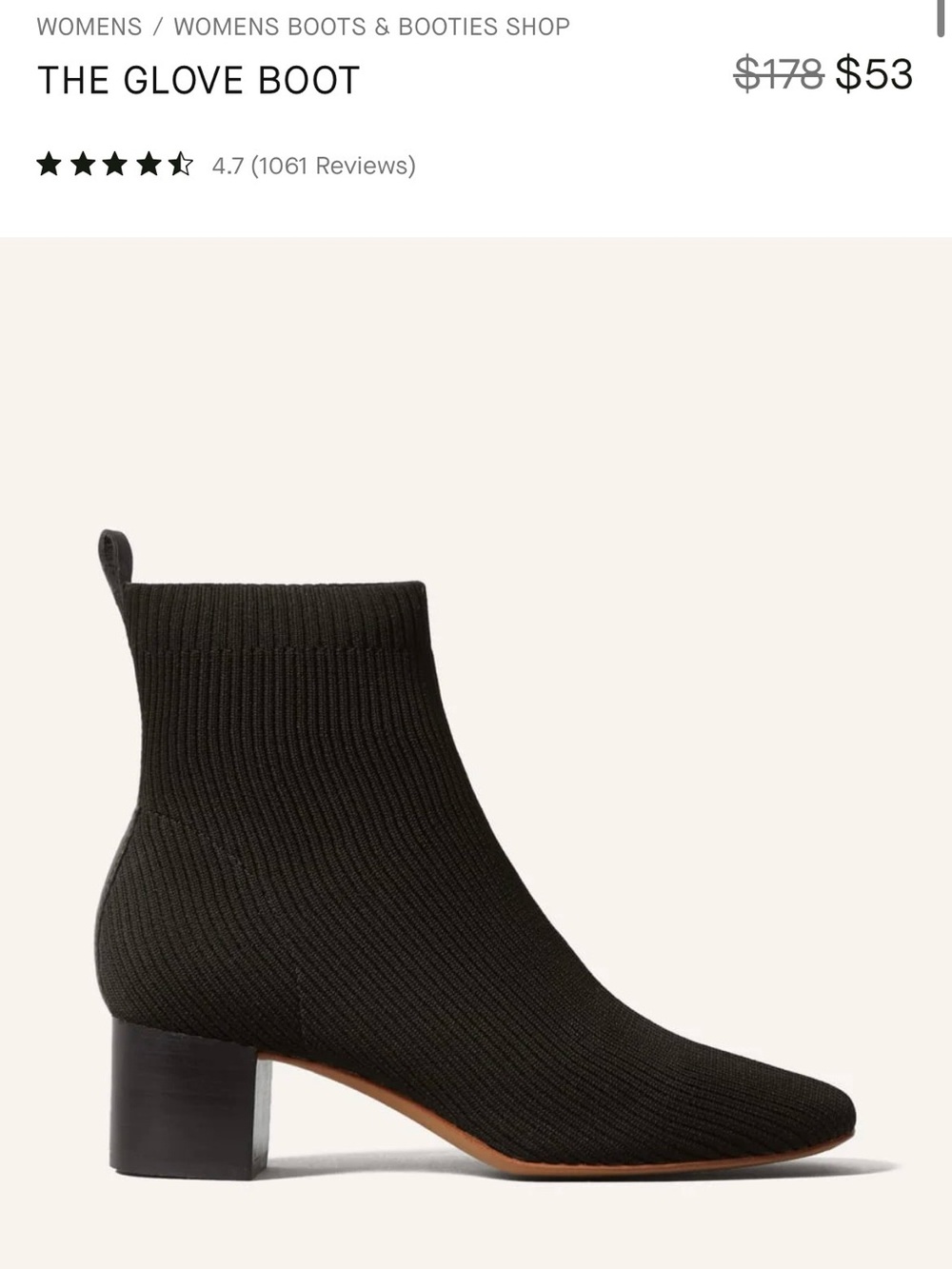 Everlane Black Knit Slip-On Chelsea Boots